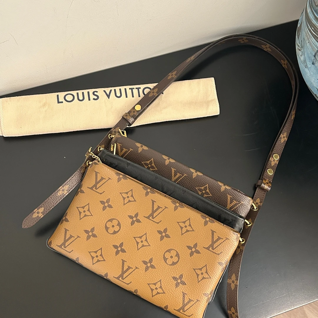 95新 LouisVuitton/路易威登 三拼色老花三合一 经典单肩16730908
