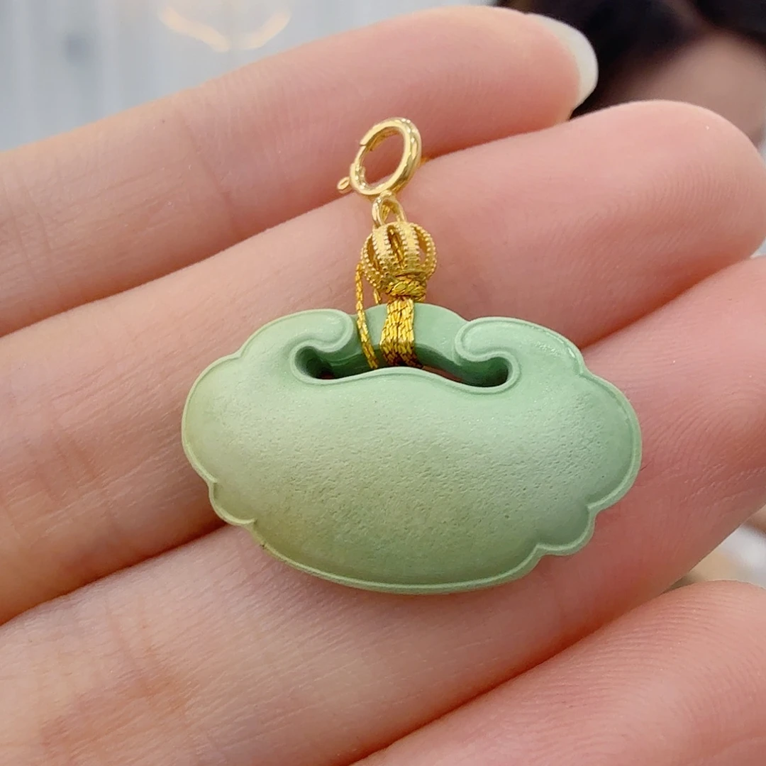 绿松石18K金镶嵌珠宝奇石