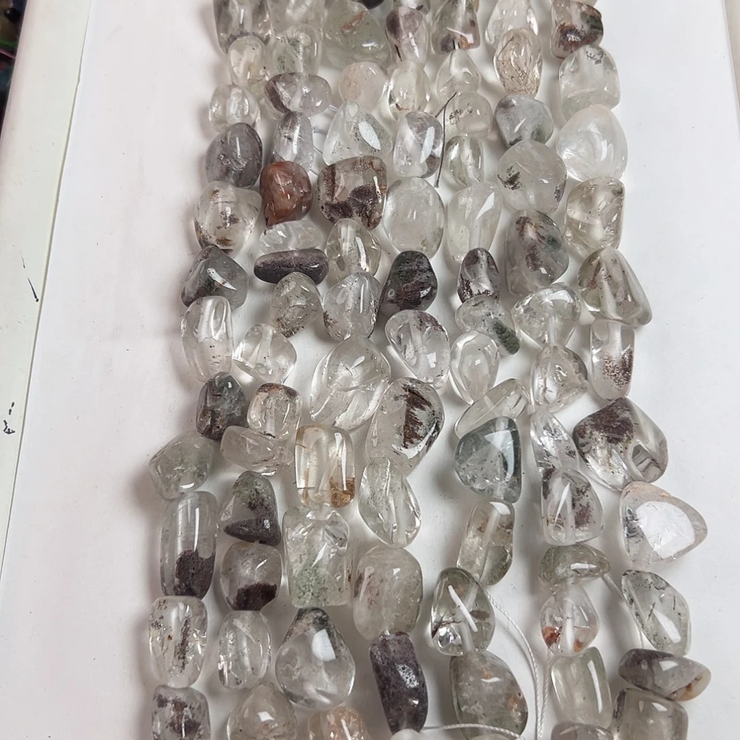未镶嵌玛瑙/玉髓珠宝半成品A145 天然绿幽灵随形
