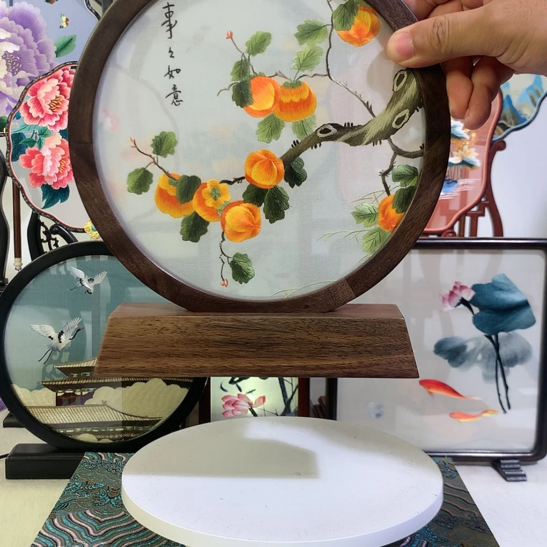 【闪购商品】织绣你*好苏绣双面绣摆台
