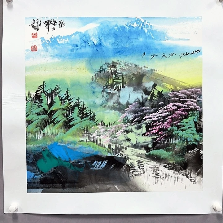 国画亲笔手绘放心去藏