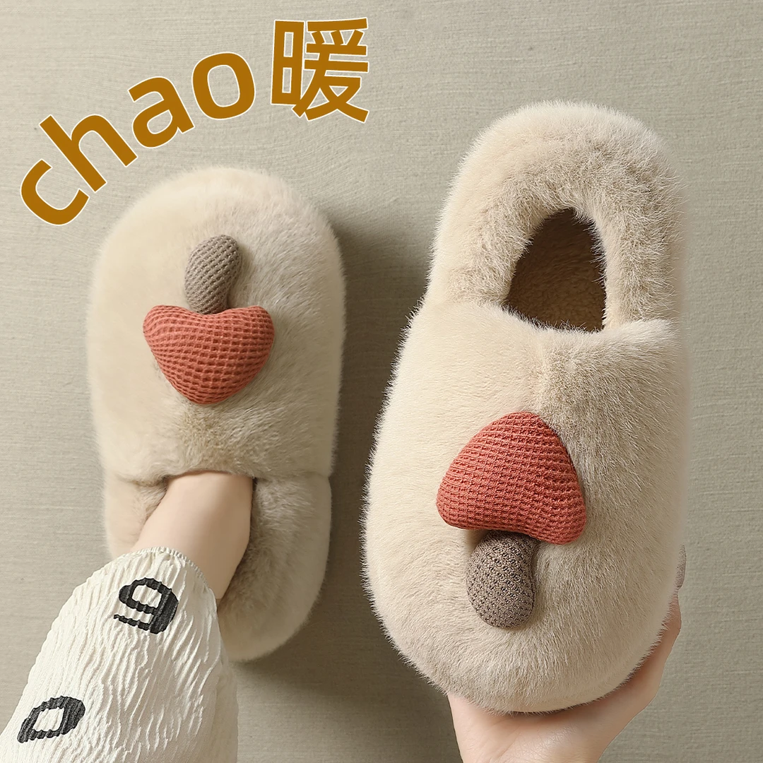 棉拖鞋女款2025新款秋冬季室内家居厚底防滑毛绒包根月子棉鞋女士