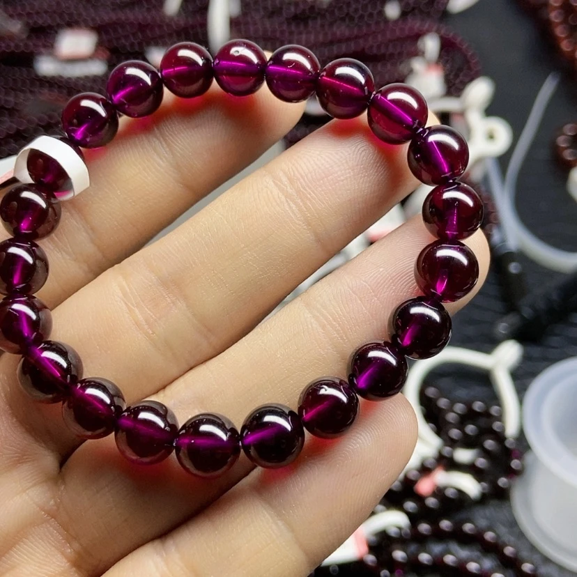 【闪购商品】石榴石手链未镶嵌8.5毫米