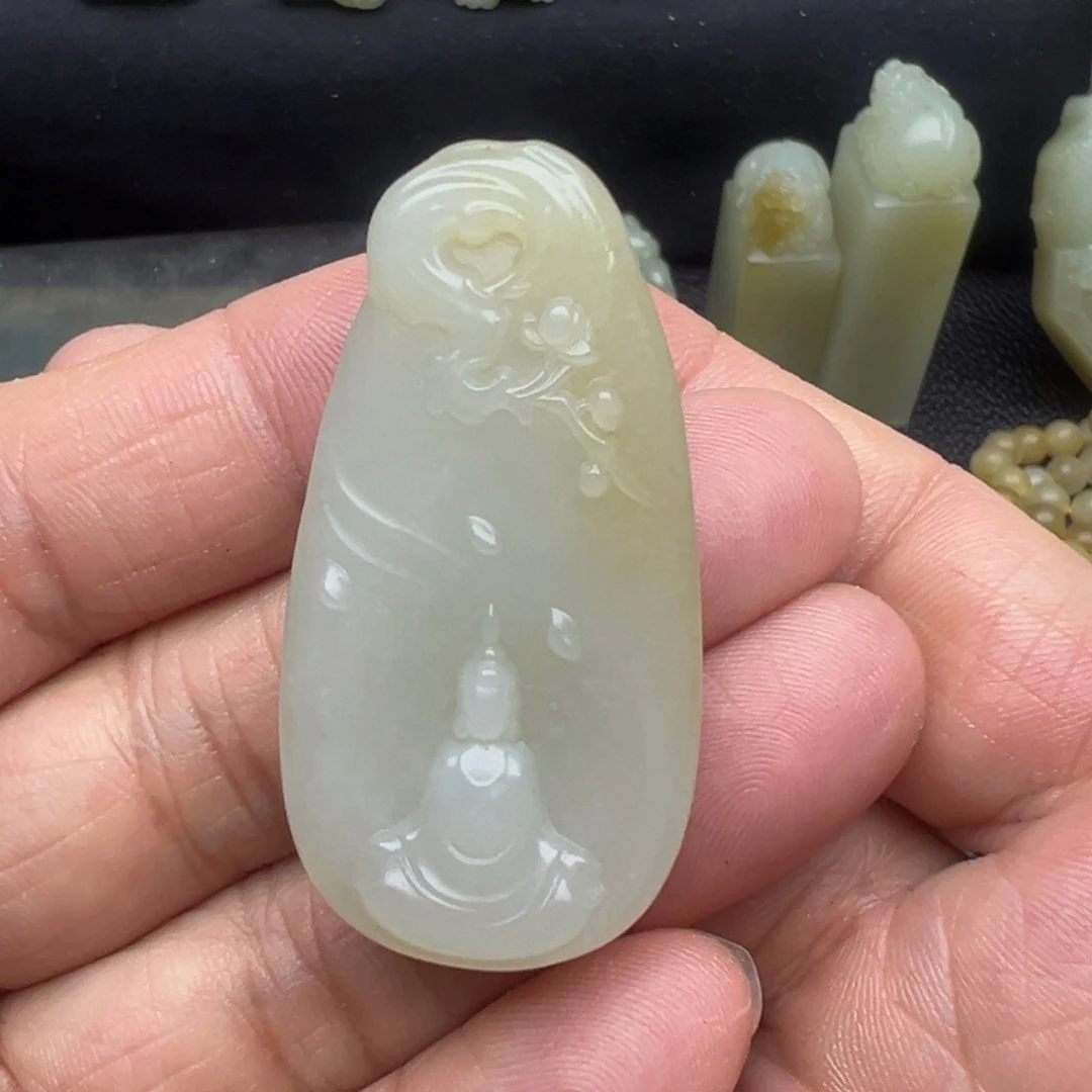 和田玉（糖玉）未镶嵌吊坠(不含链)