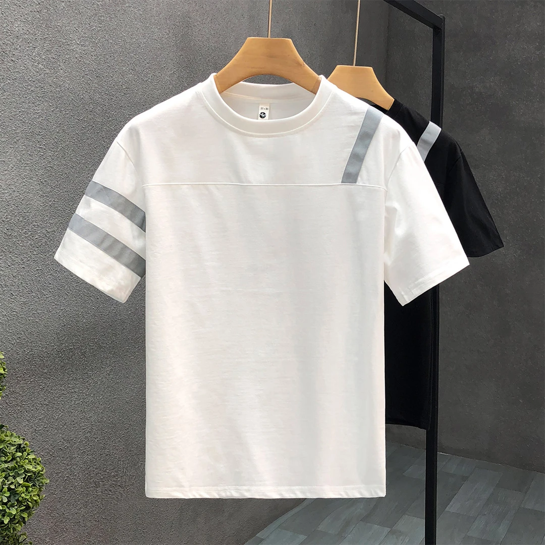 官方正品夏季新款时尚修身圆领短袖t恤男士潮流百搭透气半袖上衣