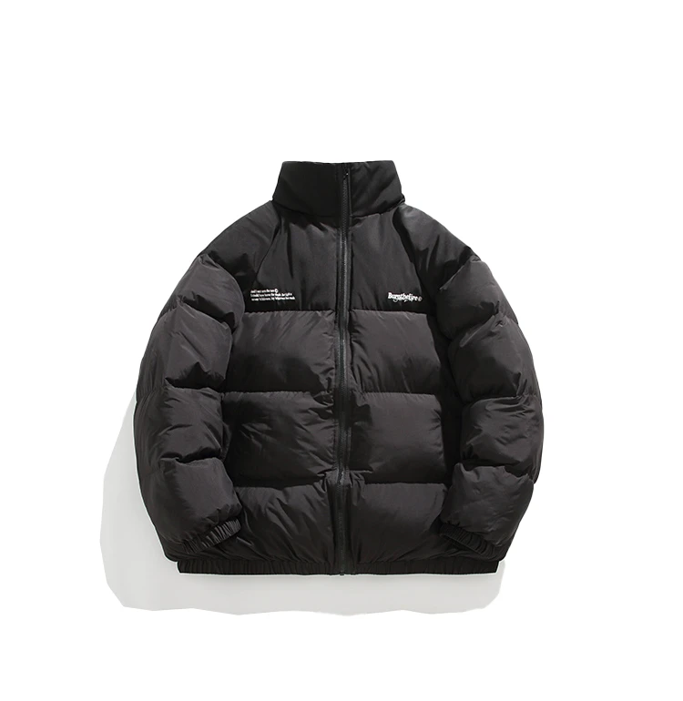 S123美式街头字母棉服外套冬季新款潮牌拼接加厚保暖情侣立领棉衣