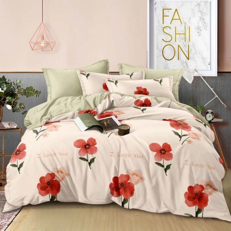 亲肤柔软舒适被套-甜蜜爱语JS