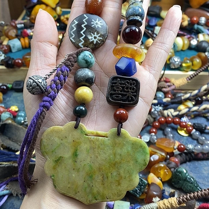 翡翠未镶嵌项链项链