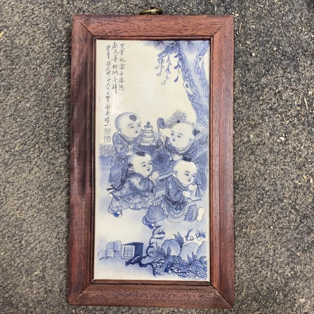 瓷片30*16 景德镇瓷板画柴窑烧制