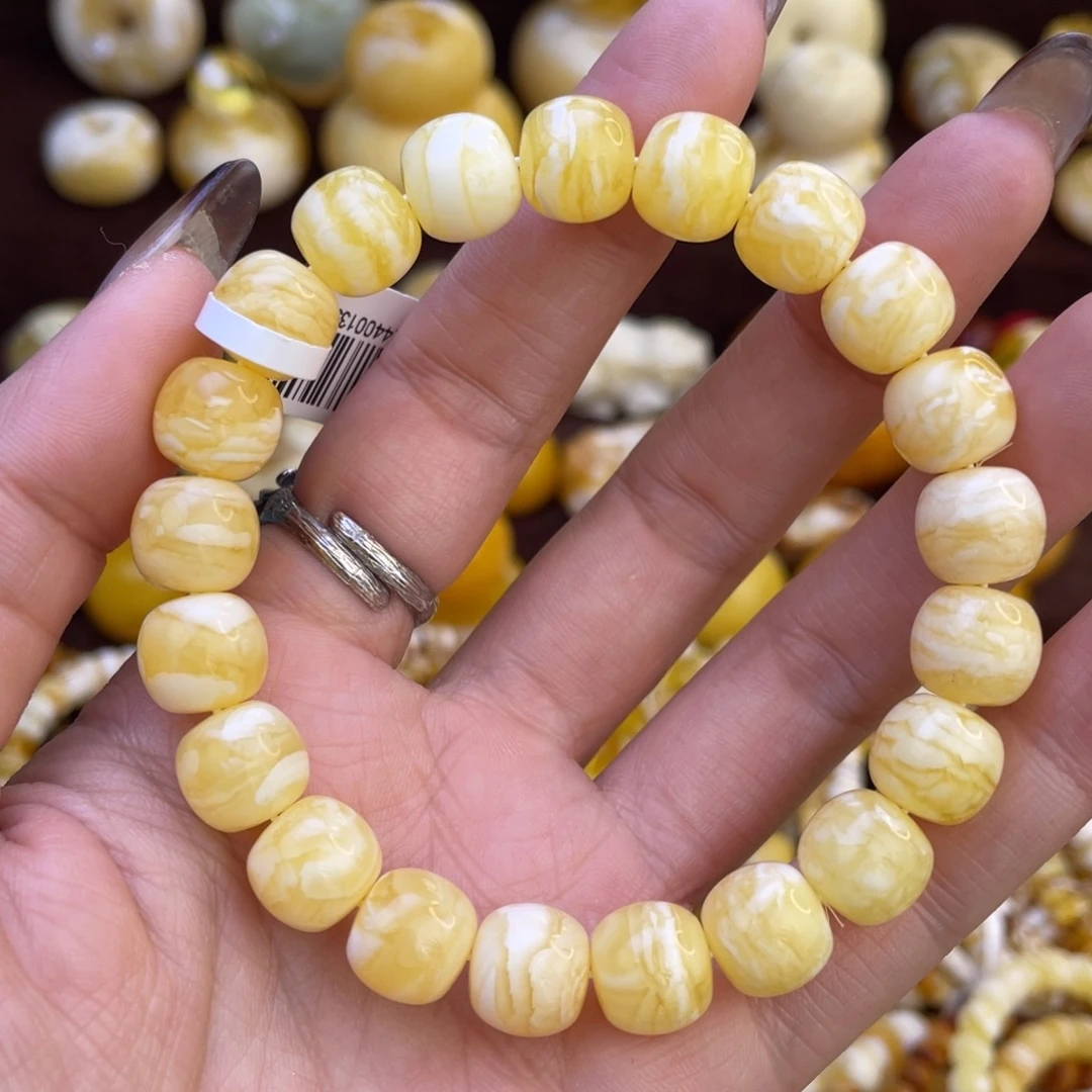 琥珀未镶嵌手链10.5mm