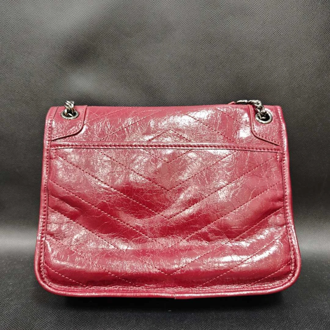 高定奢品 潮流真皮新款女包斜挎包28cm 10248 红色