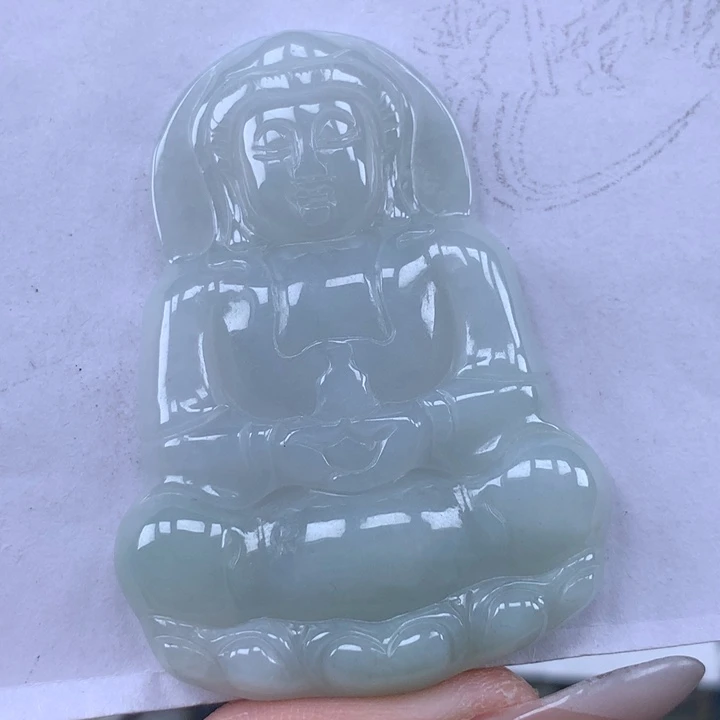 颈饰未镶嵌翡翠玉观音吊坠