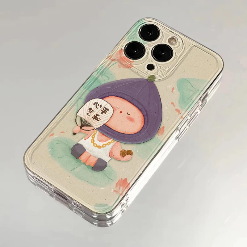 BANCA心平气和卡通适用iPhone16/15手机壳苹果14华为vivo小米oppo