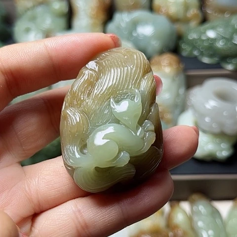 和田玉未镶嵌颈饰