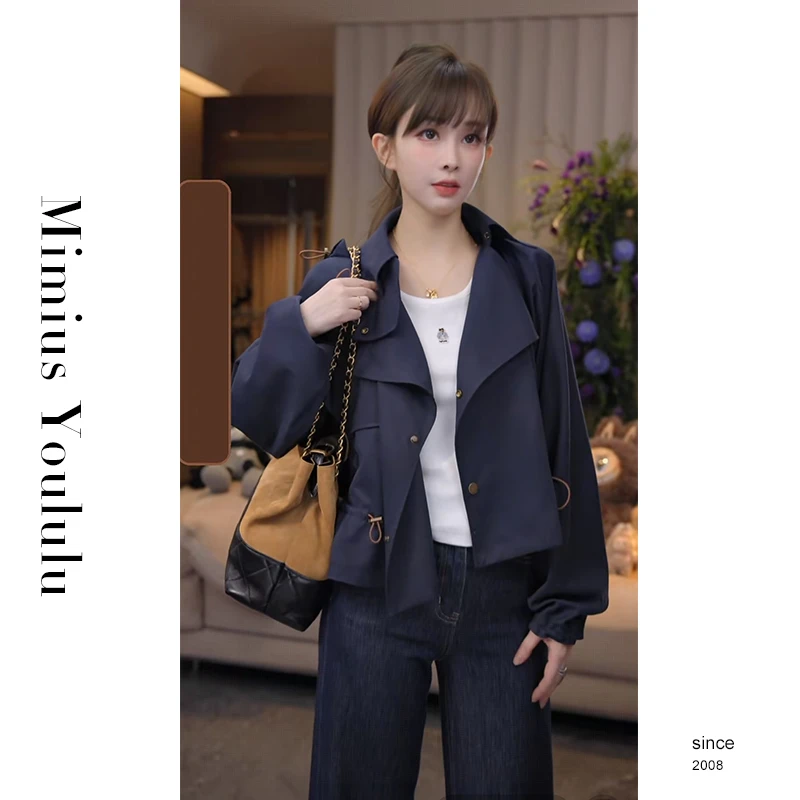 【mimius】U 25早秋轻薄短款风衣外套（帽子可拆卸）G06339