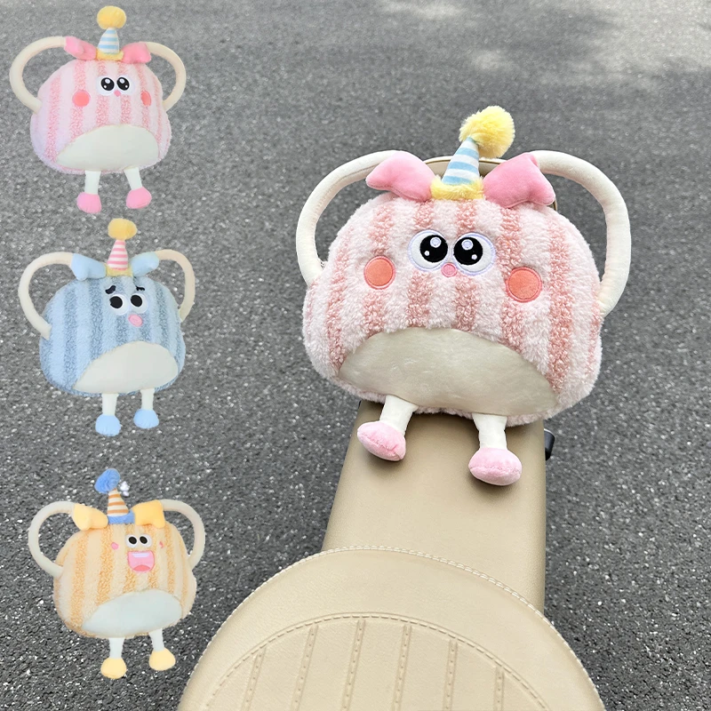 电动车靠背通用后座腰靠卡通可爱腰垫儿童防撞垫电瓶车后靠背腰托