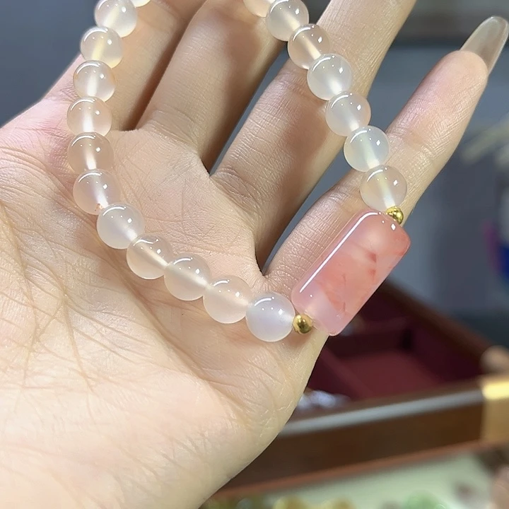 南红玛瑙合金手链
