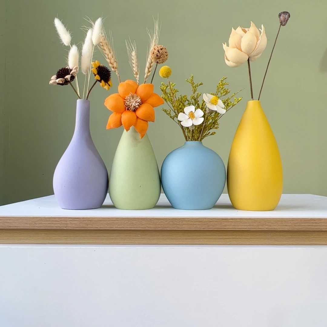 陶瓷花瓶陶瓷花瓶带花高度20-30厘米左右