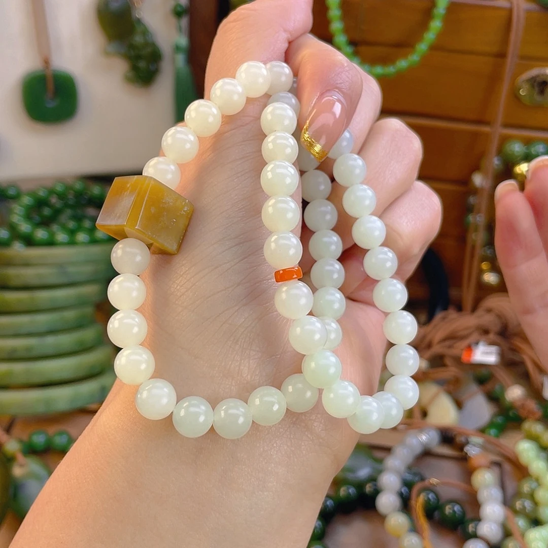 和田玉未镶嵌手链