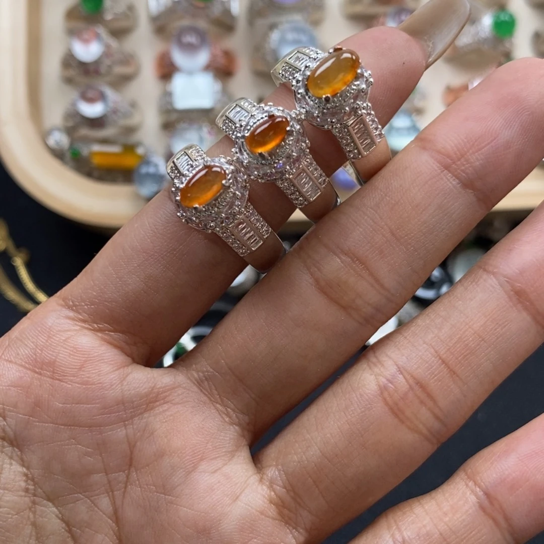 翡翠未镶嵌戒指缅甸天然A货翡翠