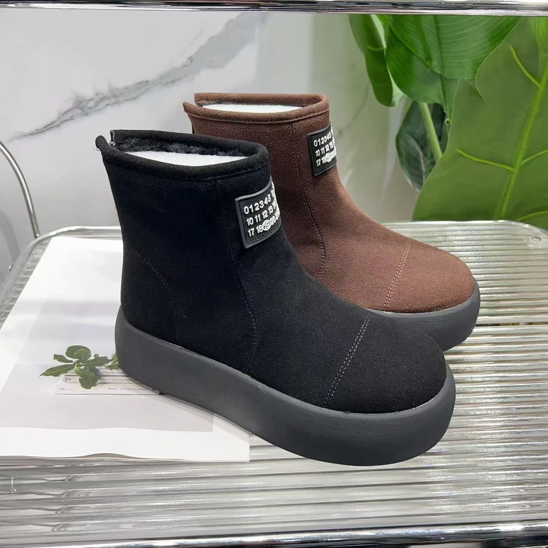 秋冬新款韩版通勤瘦瘦简约粗跟裸靴短靴688-8(加绒)