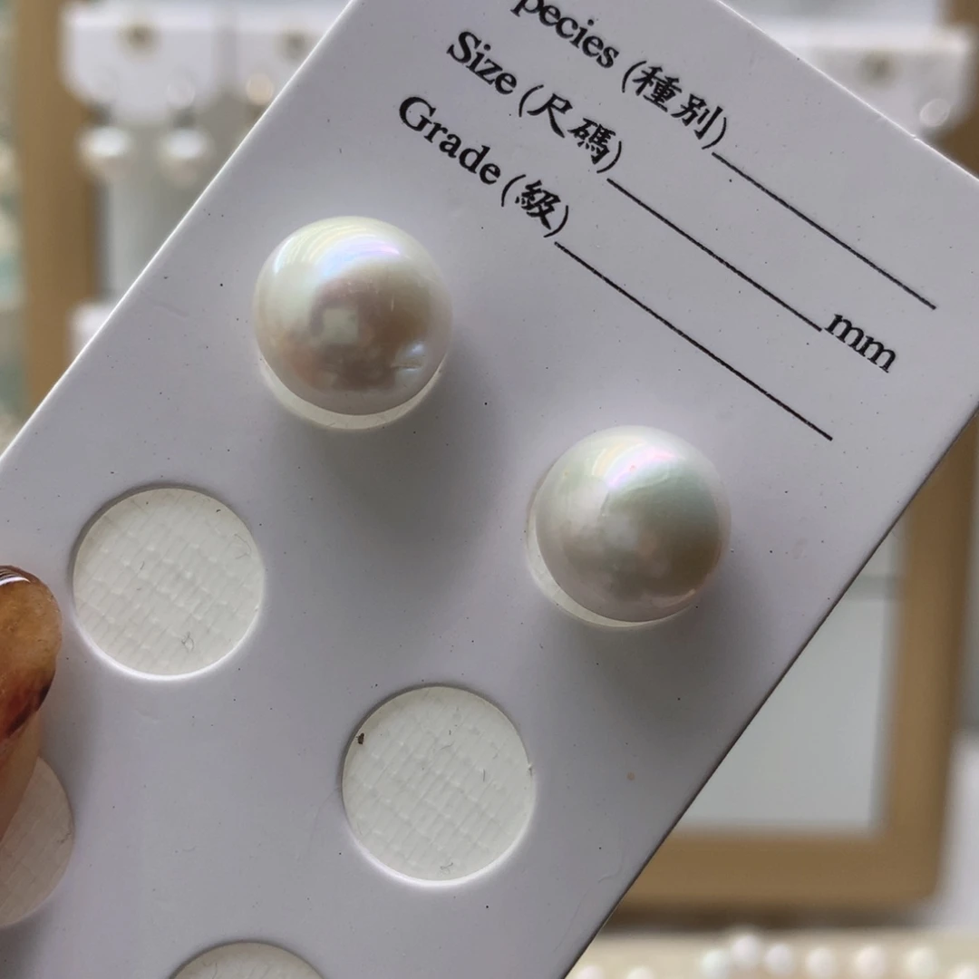 耳饰银S925镶嵌淡水珍珠定制