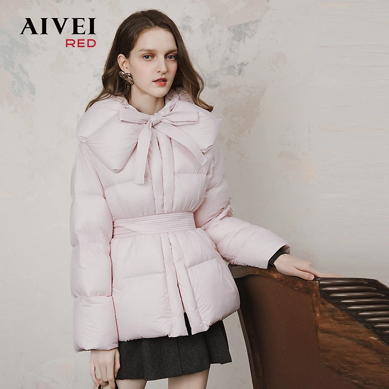 AIVEI欣贺艾薇24气质感知性收腰面包羽绒服R762307B