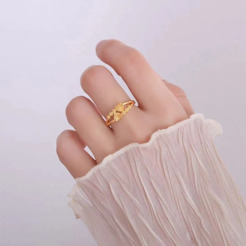 铜合金戒指 D191  气质轻奢时尚百搭精美简约精致可调节戒指