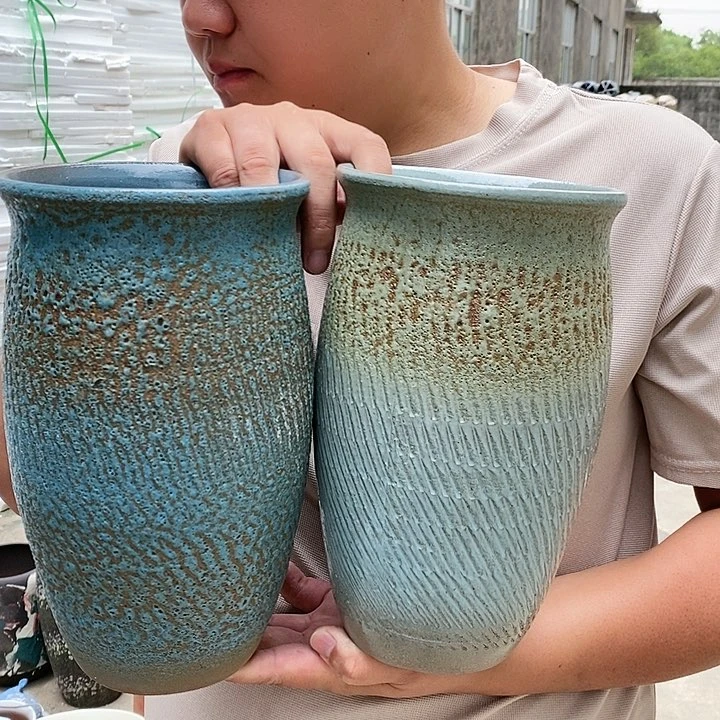 紫砂花盆口15高25瑕疵