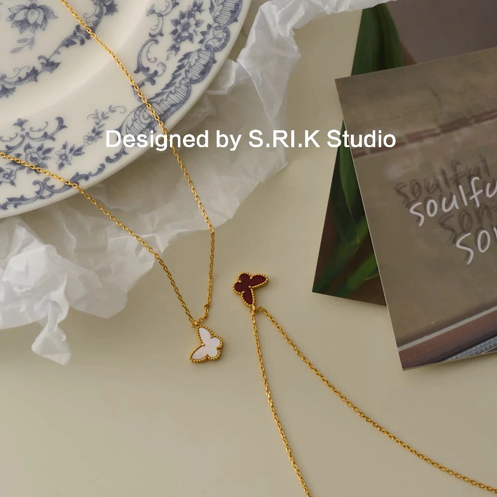 铜合金项链 十里间【小蝴蝶】甜美小清新蝴蝶项链百搭通勤锁骨链