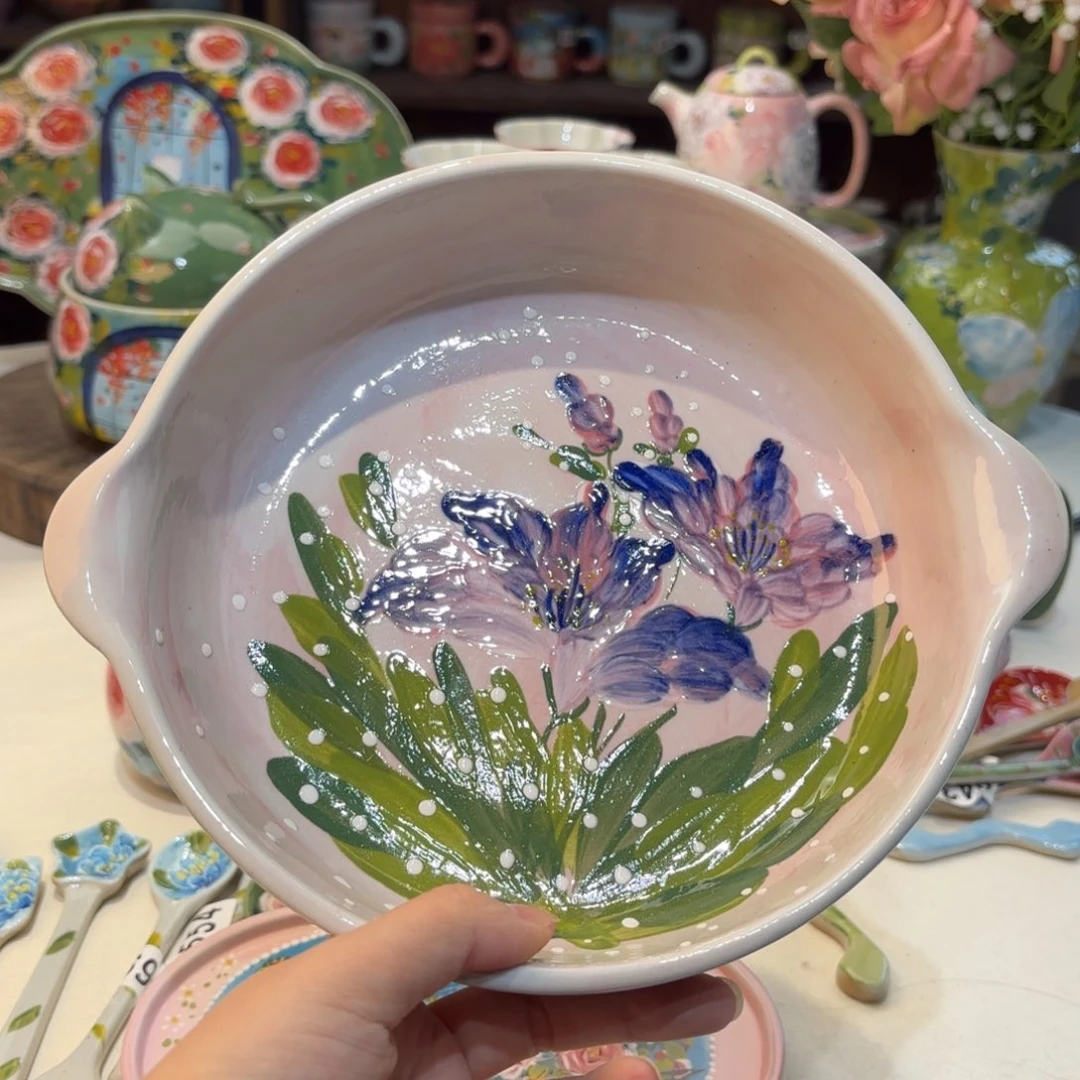 景德镇手绘高温釉下彩陶瓷茶具