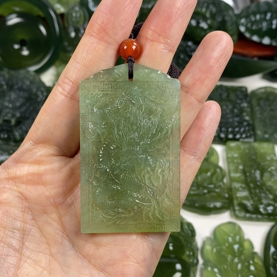 岫玉未镶嵌挂件挂件