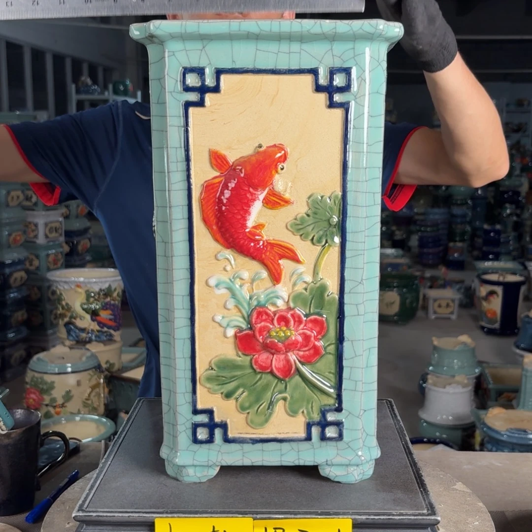 一风堂石湾花盆 内18高40