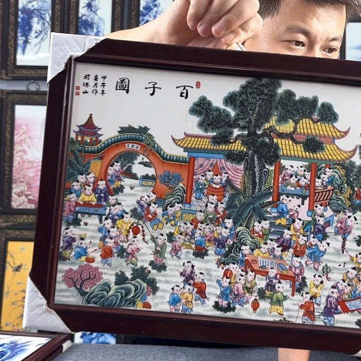 摆件景德镇瓷板画
