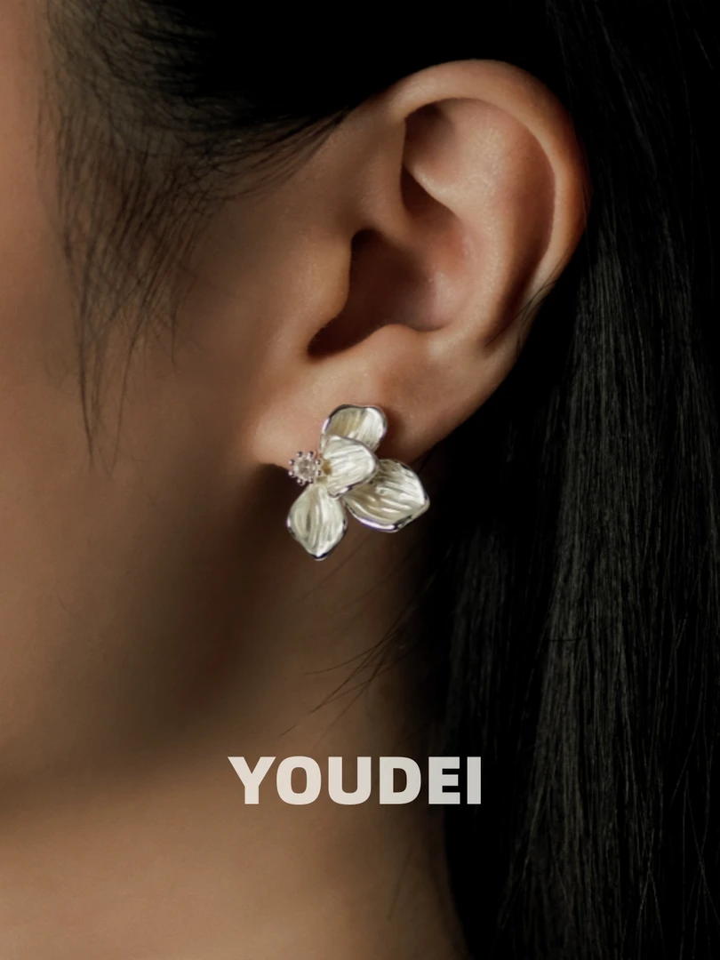 925银耳饰 YOUDEI【茉莉花】S925银针温柔高级轻奢气质耳钉