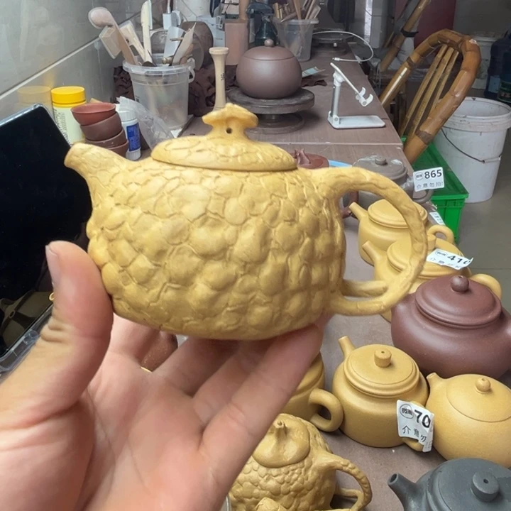 茶壶紫砂黄金段供春190左右瑕疵