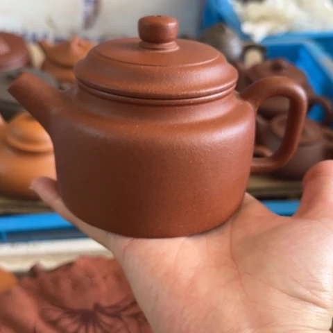 茶壶紫砂红降坡泥300cc
