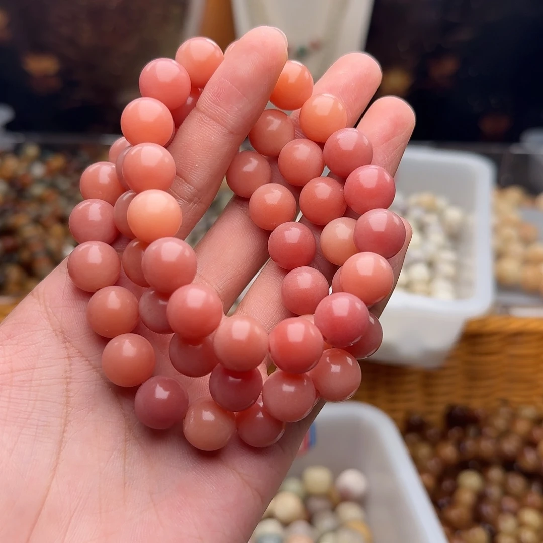 吊坠菩提根/象牙果一条粉玉菩提12圆