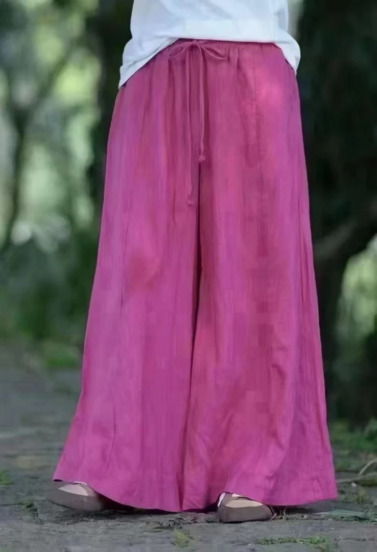 大吉1942亚麻彩色裤裙