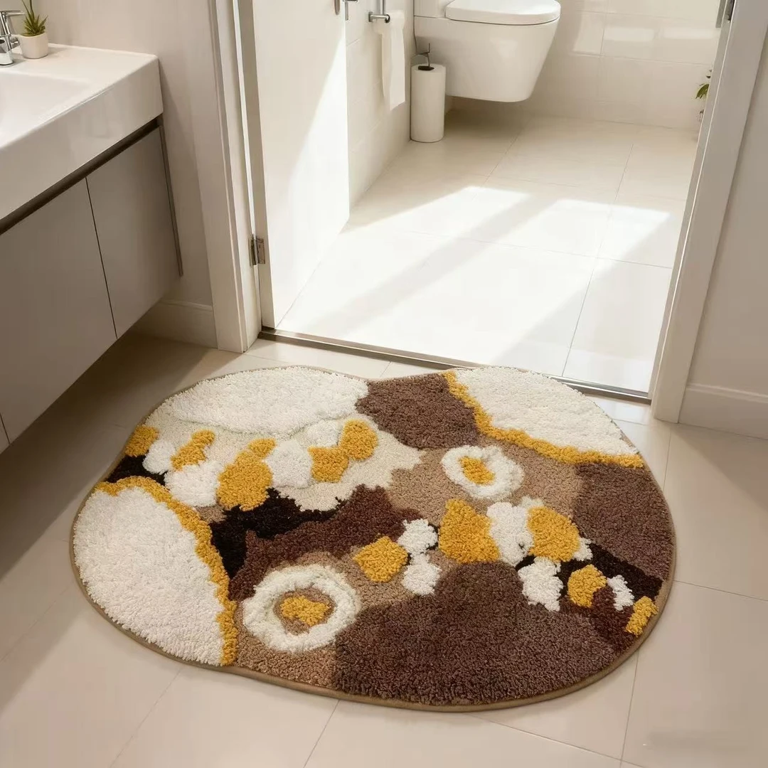 【出口超厚 高品质】浴室加厚门口垫吸水垫植绒防滑地毯-戴安娜