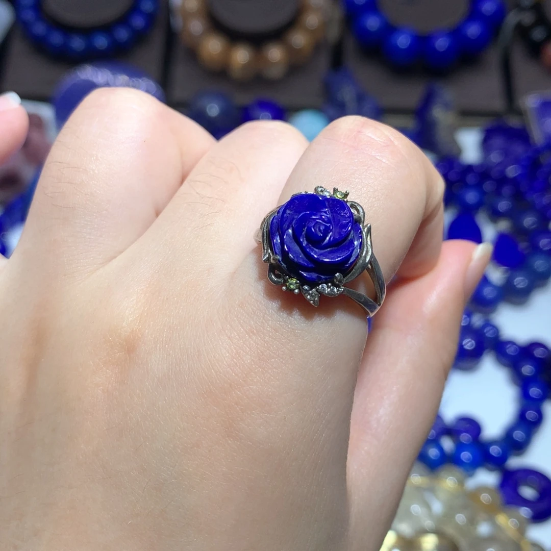 未镶嵌青金石戒指定制