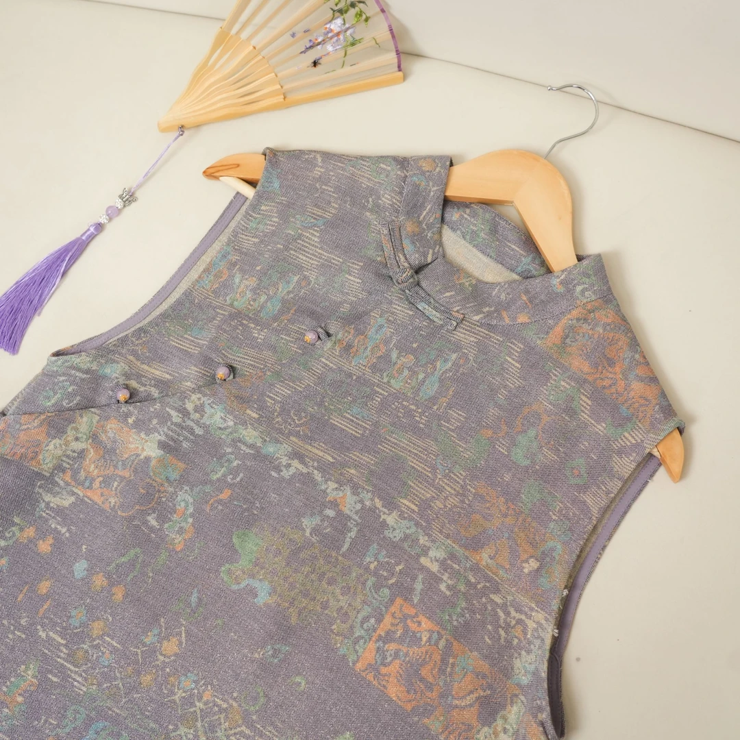 美秀Michelle/【起源】显瘦白色百搭洋气宽松新中式气质马甲/520011