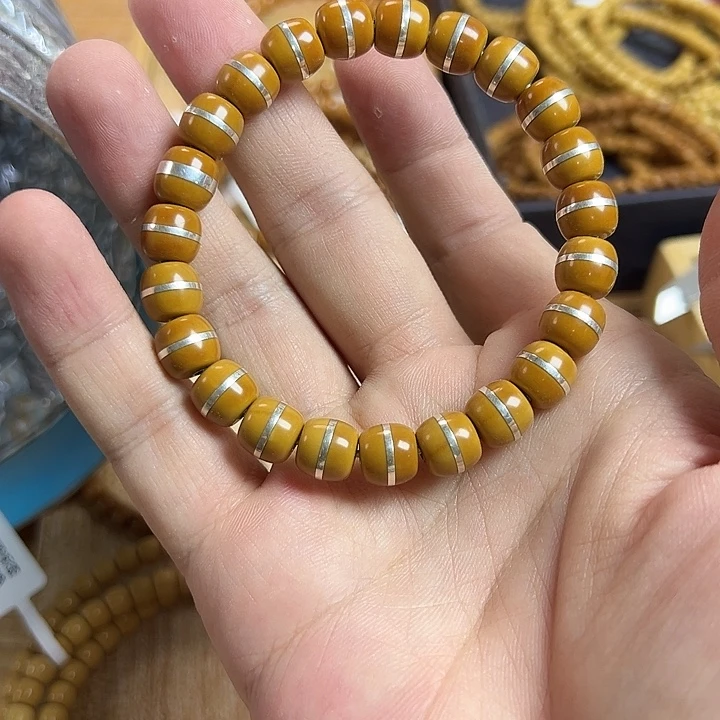 龙***龙手串/手链橄榄核核银单圈