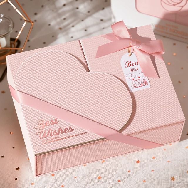 爱心粉色惊喜礼物盒生日礼盒空盒子小礼品盒手机包装盒高级仪式女