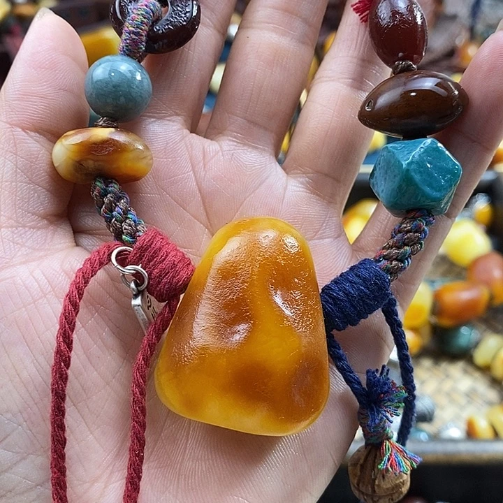 未镶嵌项链蜜蜡项链