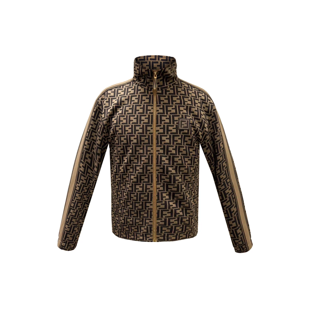 朗尼芬迪时尚潮流美式休闲满印印花运动夹克外套7331182140