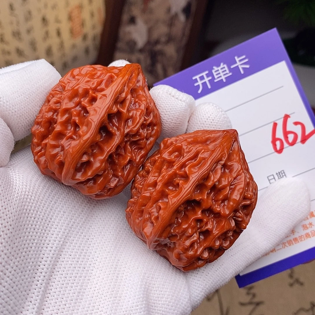 文玩核桃把件40鸡心662