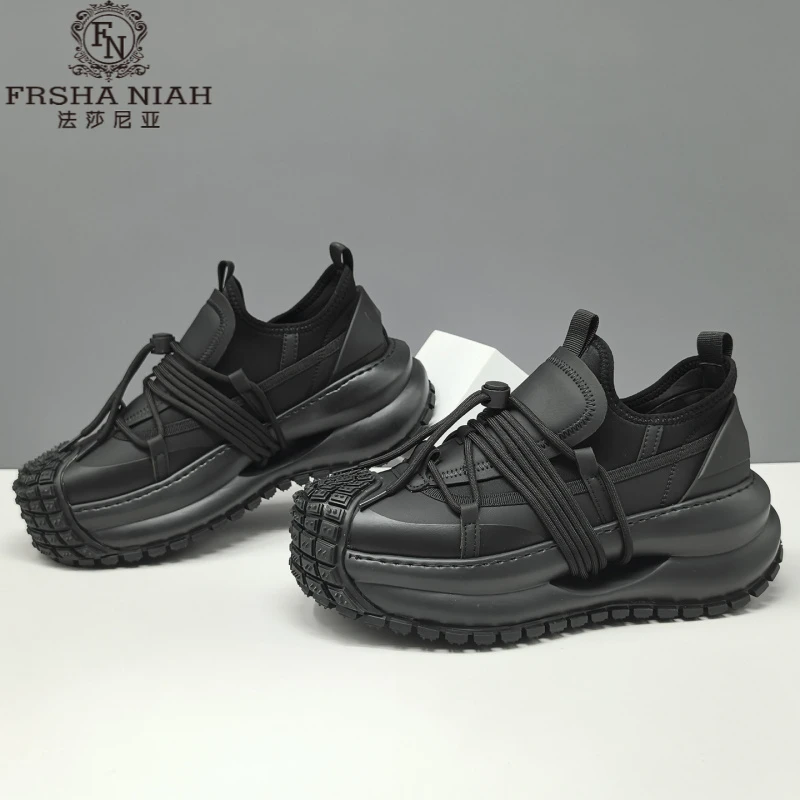 法莎尼亚老爹鞋男款秋季新款厚底时尚潮流舒适透秋季男复古厚底