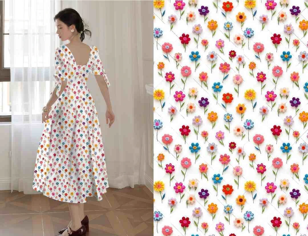 (1)1.45米宽幅人造棉布料1米起拍3米包邮±5厘米裁剪产品不退不换