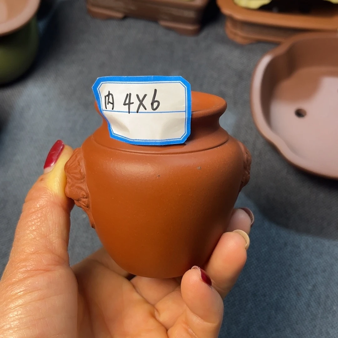 精选紫砂花瓶小圆盆